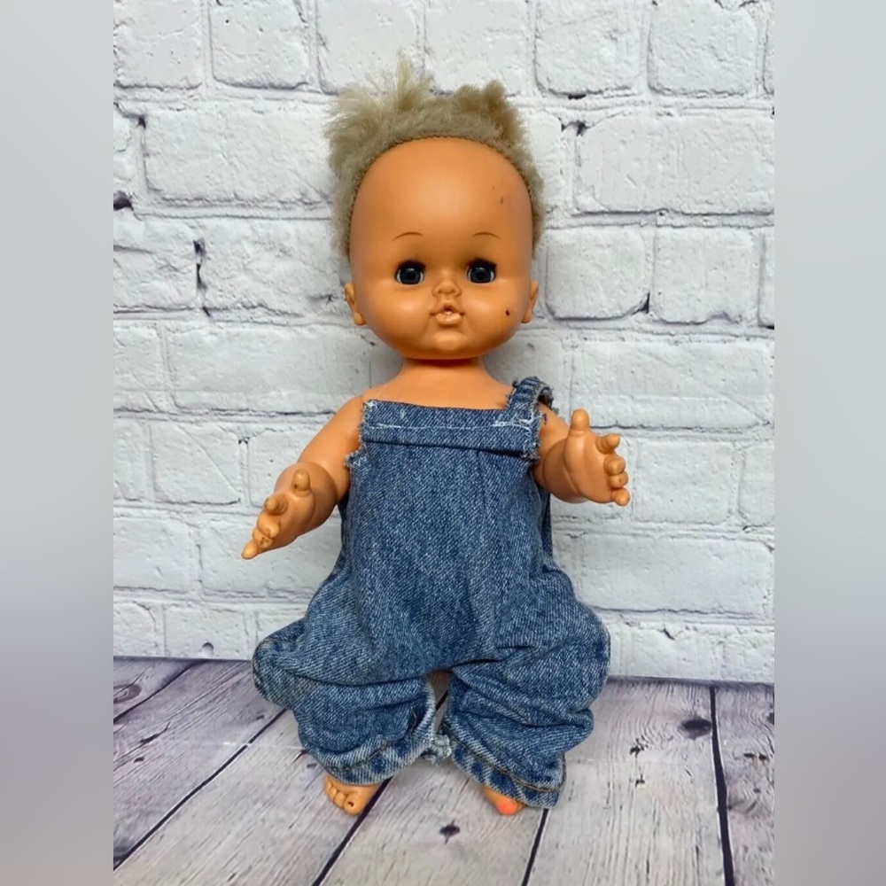 Vintage 1978 Playmate Doll 12" Hong Kong #4134 Collectible Baby Blue Sleepy Eyes